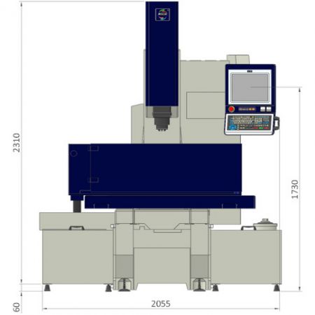Diện tích sàn A90E2 – nhìn từ phía trước