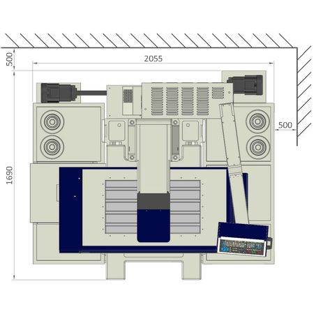 Diện tích sàn A90E2 – nhìn từ trên xuống