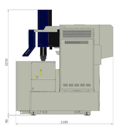 Spazio a terra HC100QE2 – vista laterale