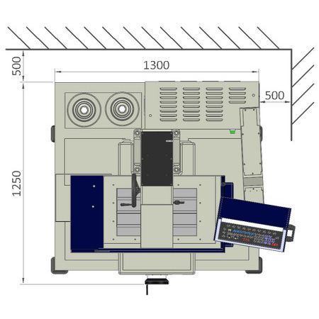 Espacio en el suelo ZNC-30SE – vista superior