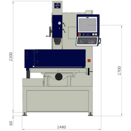 ZNC-50SE 바닥 면적 – 정면 보기