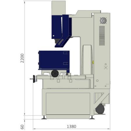 ZNC-50SE 바닥 면적 – 측면 보기
