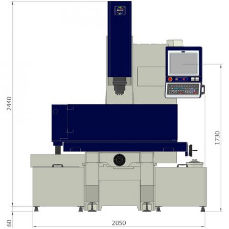 Espacio de piso ZNC-90SE – vista frontal