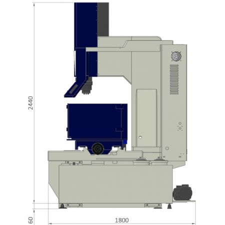 Espacio de piso ZNC-90SE – vista lateral