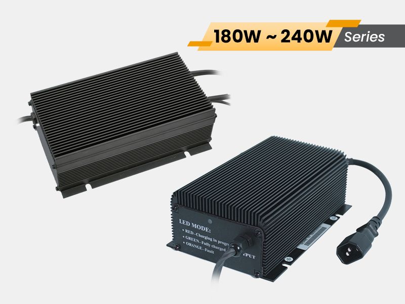 180〜240Wの高効率リチウム/鉛バッテリー充電器