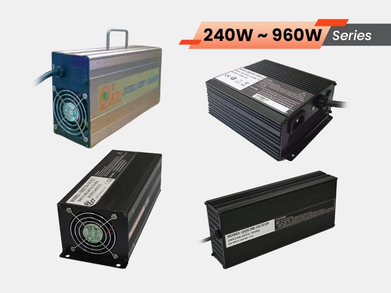 Cargador de batería inteligente de litio / plomo ácido de 240W ~ 960W