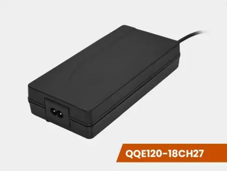 24V 5A, 智慧型鋰 / 鉛酸電池充電器 (無風扇、塑膠殼)