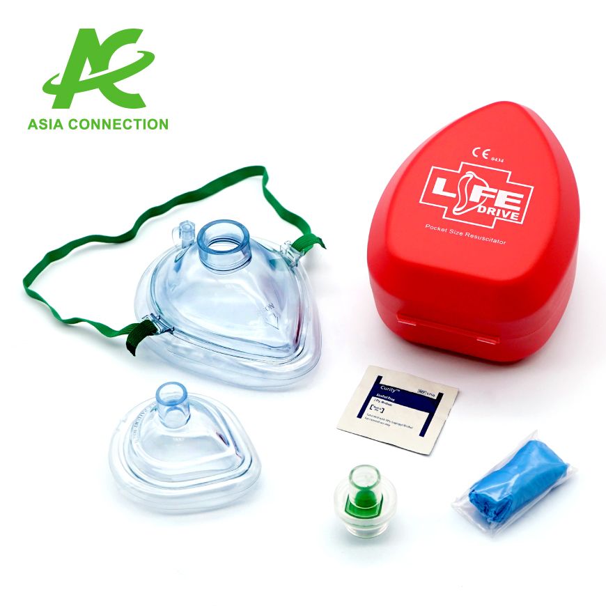 Erwachsenen- und Säuglings-CPR-Taschenmasken im Hartschalenkoffer