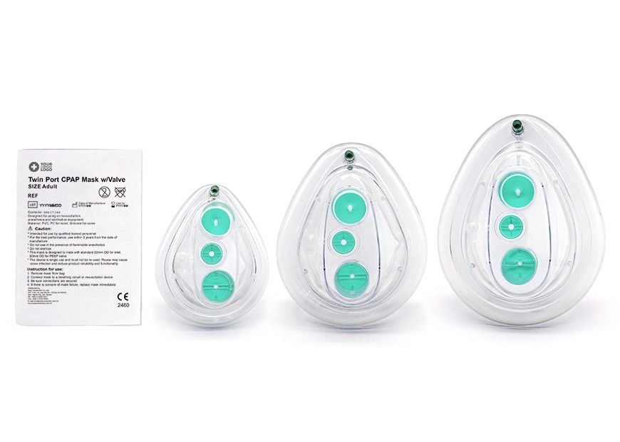 Twin Port CPAP Mask with Sampling Port | FDA-Registered, ISO-Certified ...