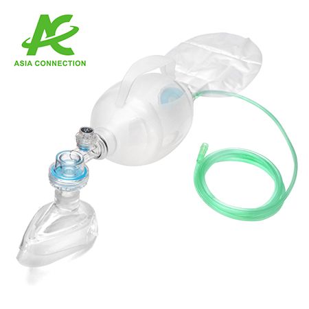 BVM Resuscitator ซิลิโคนสำหรับผู้ใหญ่พร้อมด้ามจับ.