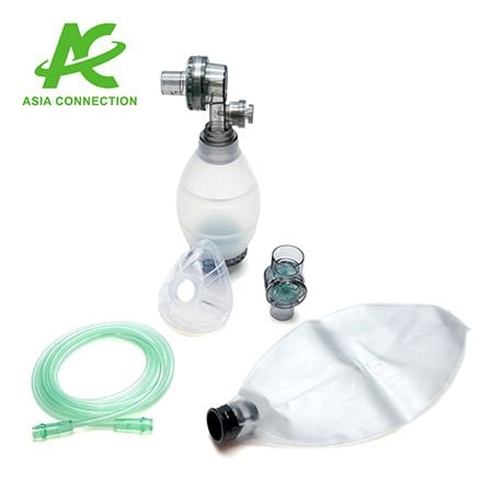 Một bộ BVM Resuscitator Silicone Thủ công có thể tiệt trùng cho trẻ em.