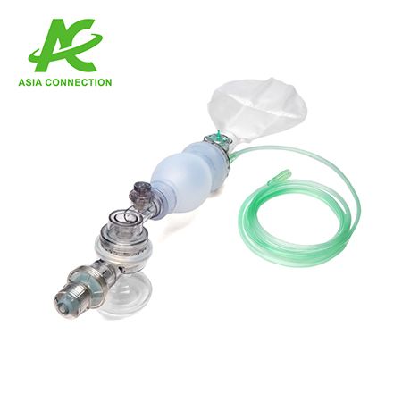 Resuscitator manual BVM din silicon autoclavabil pentru sugari cu valvă PEEP. - Resuscitator manual BVM din silicon autoclavabil pentru sugari cu valvă PEEP.