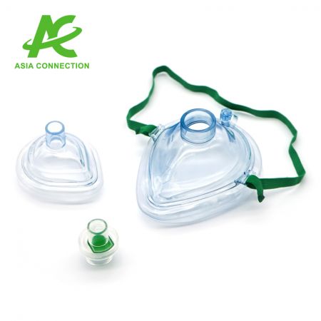 Adulto e Infantil Máscaras de RCP de Bolso em Estojo Rígido possuem uma máscara para adultos ou crianças, e uma separada para bebês.
