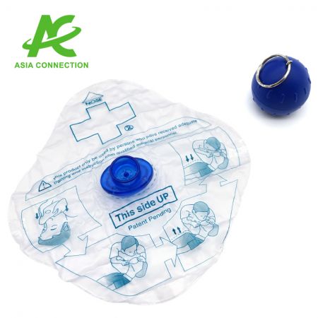 CPR Face Shield com Estojo em Forma de Bola