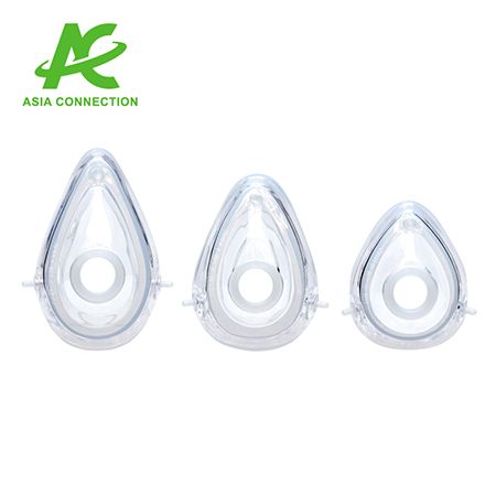 تتميز أقنعة الإنعاش السيليكونية بتصميم من قطعتين مع أحجام أقنعة تتراوح من #3 إلى #5.