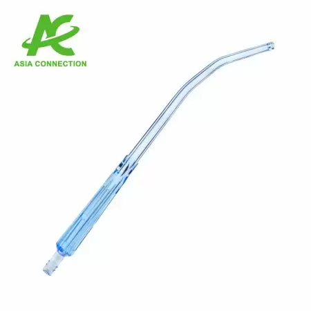 O Tubo de Sucção com Ponta Yankauer apresenta um design de ponta simples.