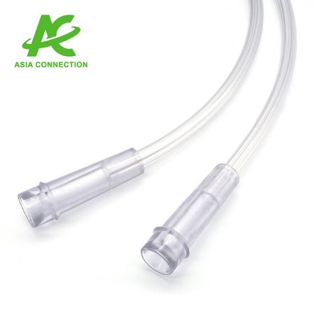Each side of the Oxygen Tubing with vinyl can connect to wall source oxygen, portable oxygen, or mask oxygen delivery equipment.