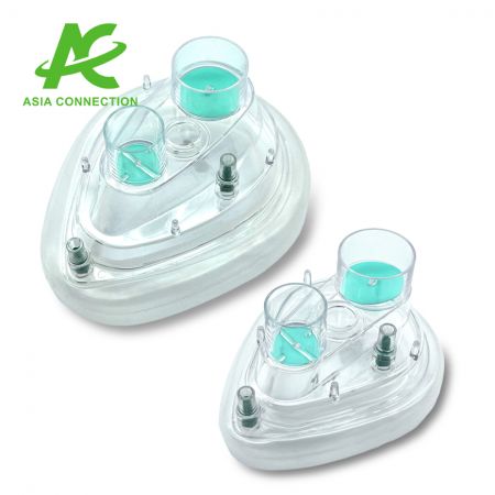Masque CPAP à double port avec deux valves et valve de sécurité fermée - Masque CPAP à double port avec deux valves et valve de sécurité fermée pour adulte et enfant