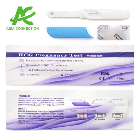 مكونات اختبار الحمل بالبول بالمنتصف للـ hCG
