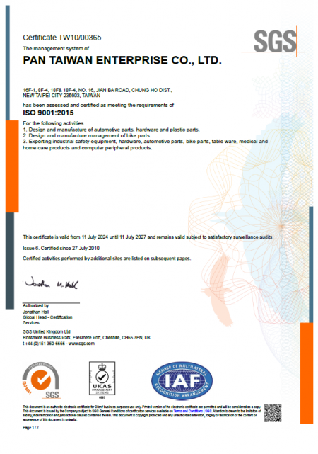 Asia Connection Certificado ISO 9001