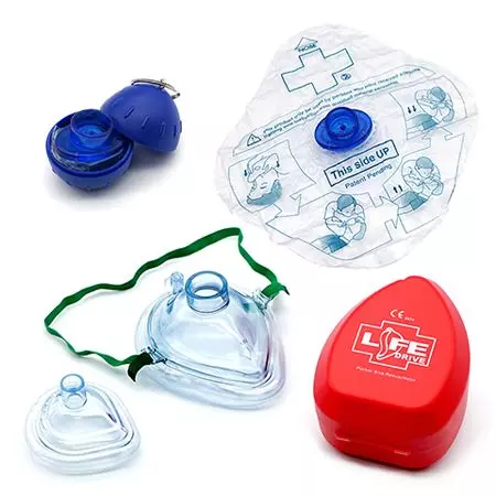 MÁSCARA DE RCP E PROTETOR FACIAL DE RCP