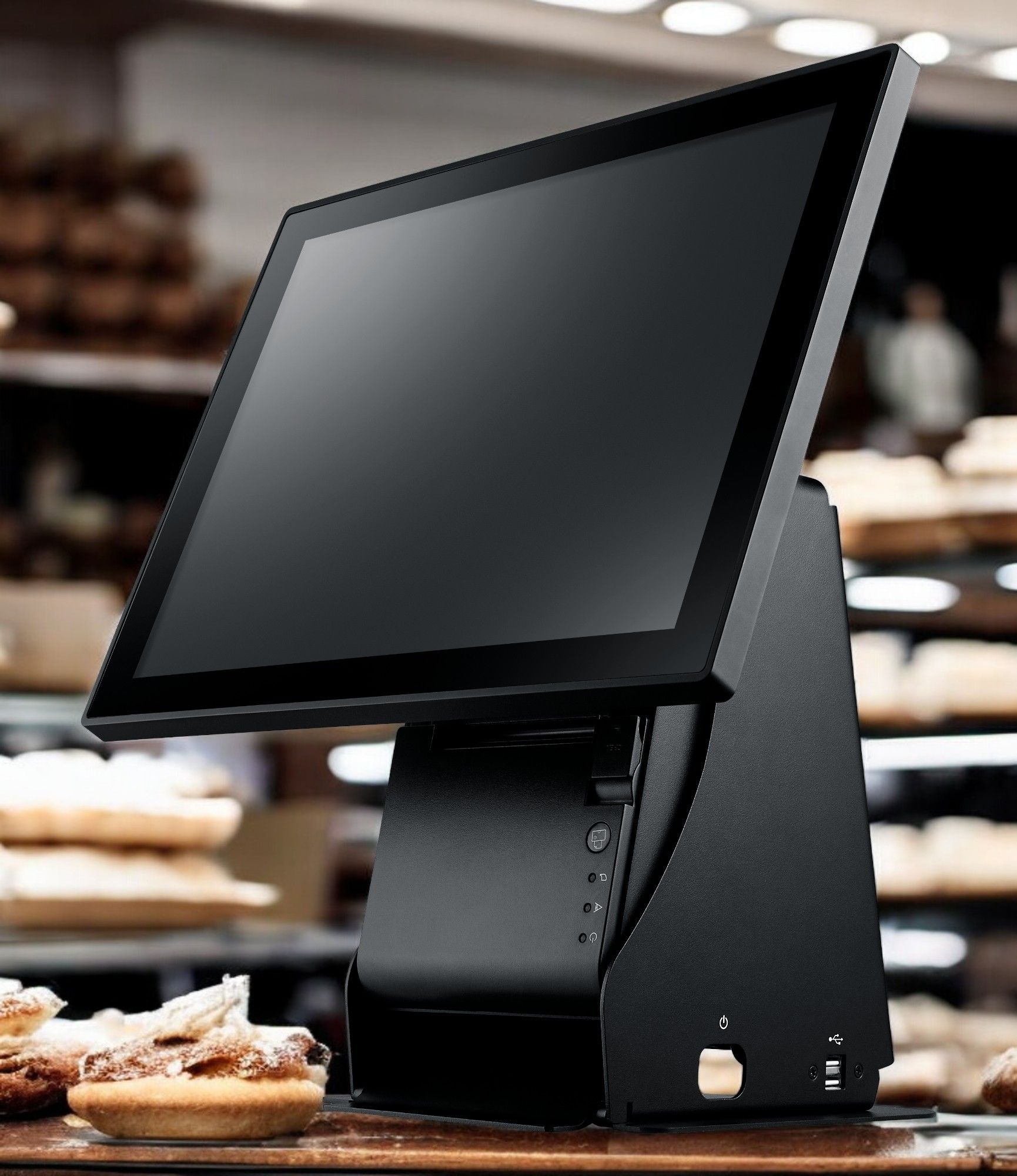 F&B ortamları için IP65 sertifikalı panel ile modern ve dayanıklı POS sistemi.
