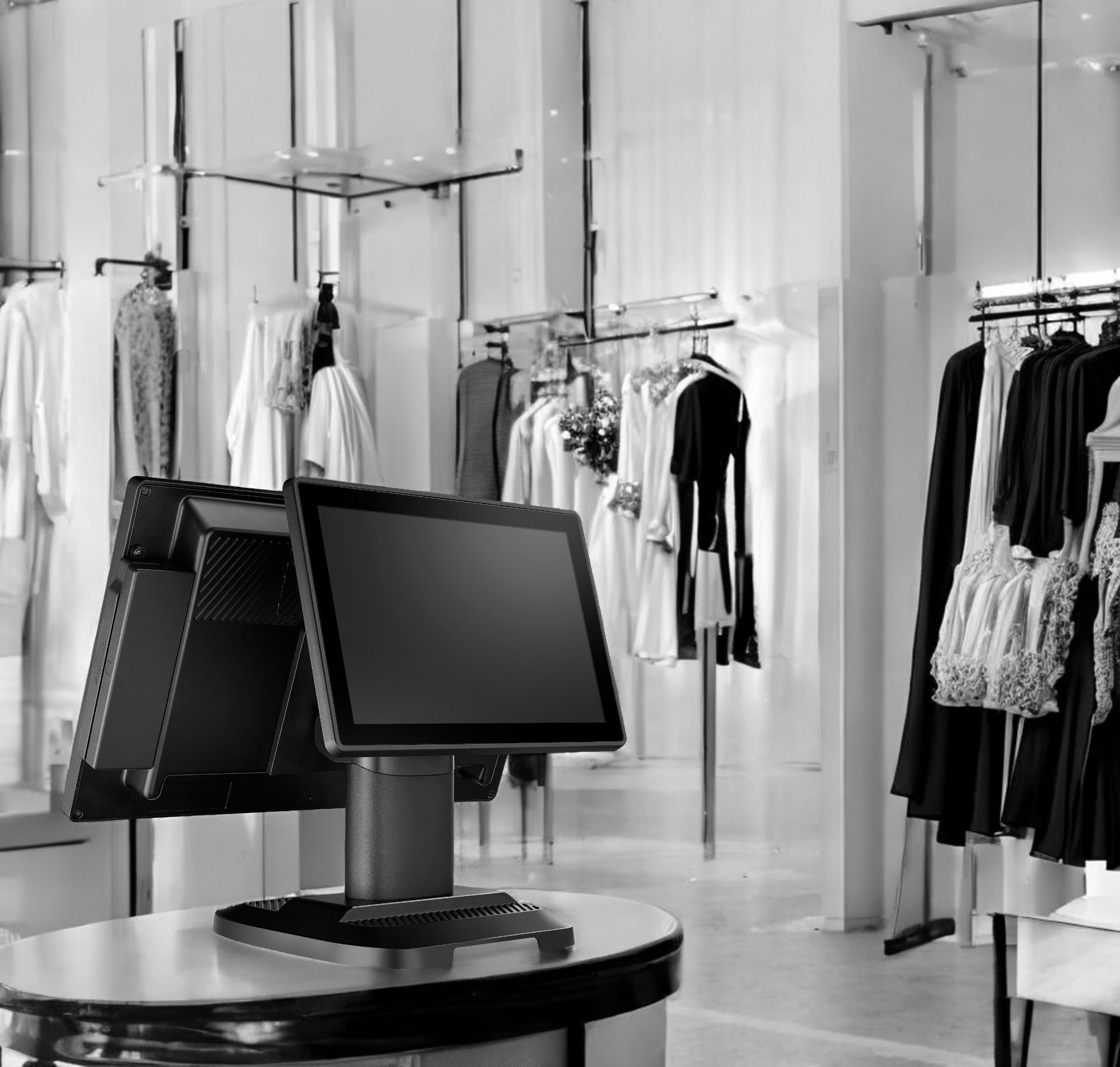 Design elegante, perfetto per negozi di alta gamma.