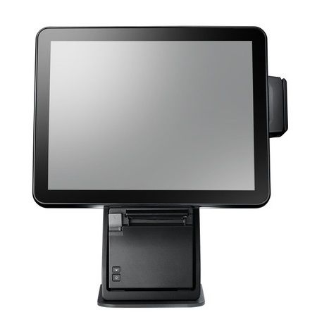 帶有可選收據印表機的POS系統的前視圖