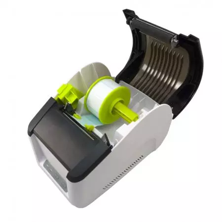 條碼標籤印表機BLP-300上蓋掀開示意圖