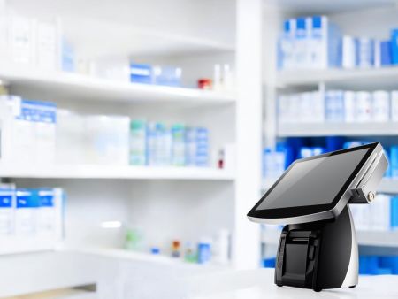 POS rendszer alkalmazása a gyógyszertárban nagy mennyiségű gyógyszerkezeléshez - TYSSO 15 hüvelykes POS rendszer a gyógyszertárban