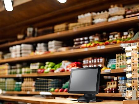 Kiskereskedelmi és raktári felhasználásra tervezett POS rendszer és kioszk - TYSSO biztosít egy 17 hüvelykes ventillátor nélküli nagy teljesítményű POS rendszert kiskereskedelmi és raktári felhasználásra