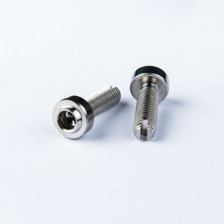 Custom Fillister Head w/ Machine Thread - Custom Fillister Head Machine Screw w/Six Lobe Recess & Slot cutting on the point