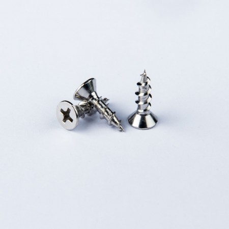 Flat Phillips Tapping - Flat Head Phillips Rec Screw w/ Pointed Tail Broad Thread Tapping Screw