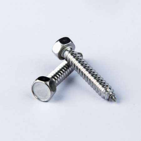 Chamfered Hex Washer Head w/ Tapping Type AB - Chamfered Hex Washer Head w/ Tapping Type AB, Fully Threaded Drilling Screw