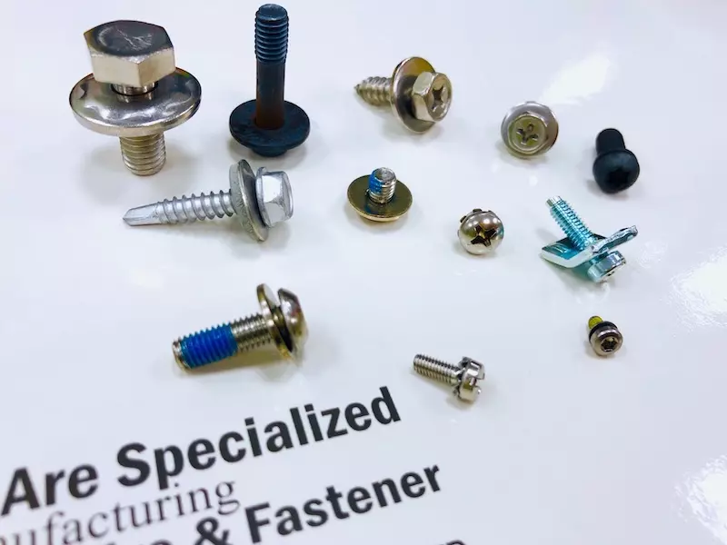 Hex head SEMS screws, Pan Head SEMS screws, Binding head SEMS screws.