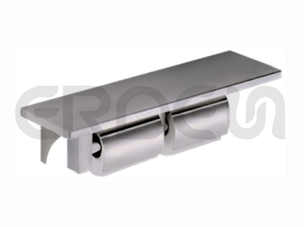 BA32480不鏽鋼平台有蓋(不鏽鋼)雙廁紙架