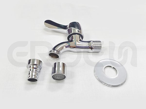 不鏽鋼鍍鉻陽台快開圓頭把手龍頭