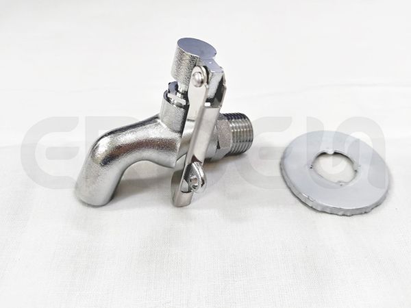 帶鎖滾鍍鎳戶外小龍頭