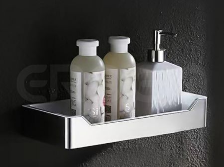 Cesta de estante cuadrado de acero inoxidable para baño y ducha montado en la pared