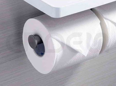 Porte-rouleau de papier toilette ERDEN avec étagère