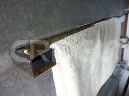 حامل منشفة من الفولاذ المقاوم للصدأ لتركيبها على جدار الحمام