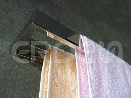 दीवार पर लगाने वाला स्टेनलेस स्टील डबल टौल रेल - Bathroom Wall Mounted Stainless Steel Double Towel Rail