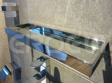 Bathroom Wall Mounted Stainless Steel Glass Shelf