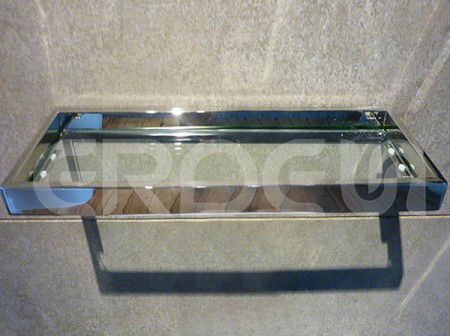 Wall Mounted Stainless Steel Glass Shelf - Bathroom Wall Mounted Stainless Steel Glass Shelf