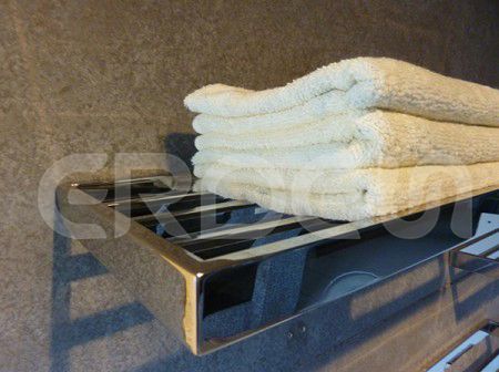 Estante de toalla de baño de acero inoxidable montado en la pared