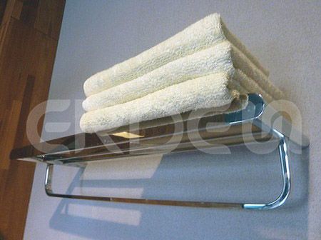 ERDEN Bathroom Wall Mounted Stainless Steel Bath Towel Shelf with Towel Bar