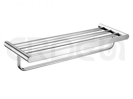 Stainless Steel Bath Towel Shelf with Towel Bar_Polished