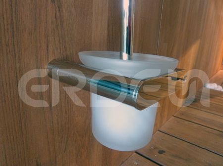 Porte-brosse de toilette en acier inoxydable pour salle de bains monté au mur