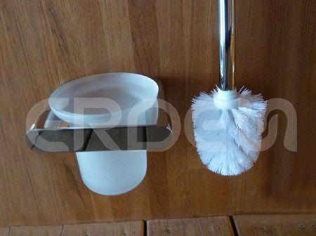 Porte-brosse de toilette en acier inoxydable - BA38890 Porte-brosse à toilettes en acier inoxydable ERDEN pour salle de bains monté au mur