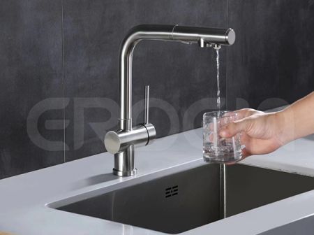 廚房多功能RO不鏽鋼抽拉龍頭